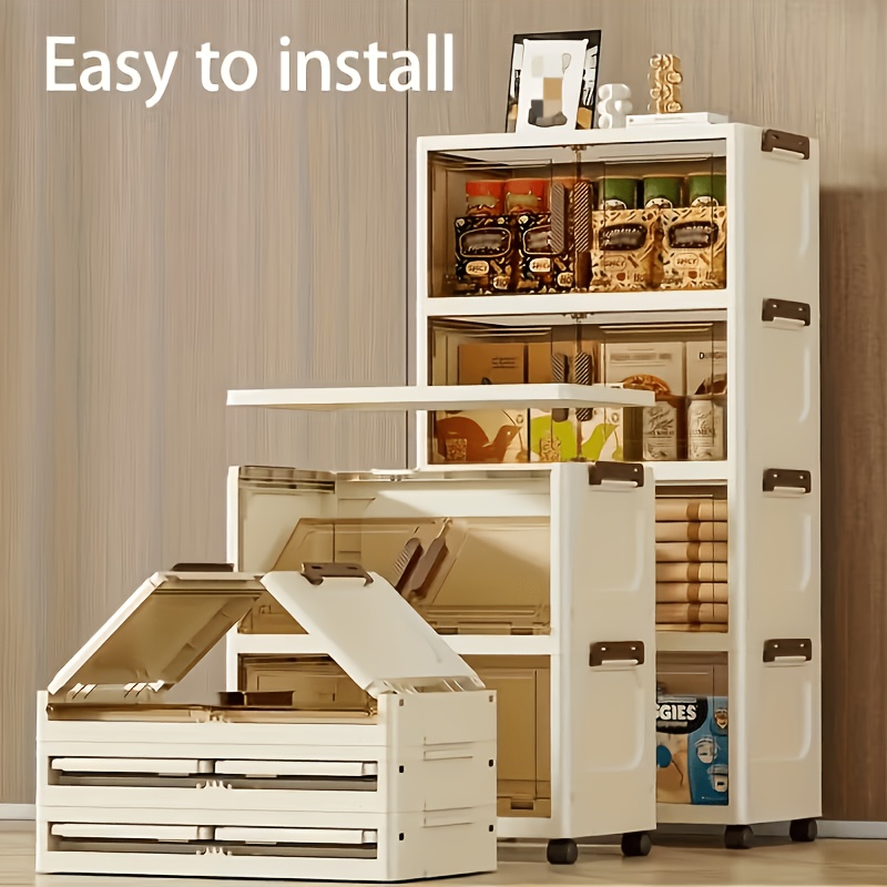 Office Storage Cabinet - 3/4/5 Layer Folding Storage Cabinet -