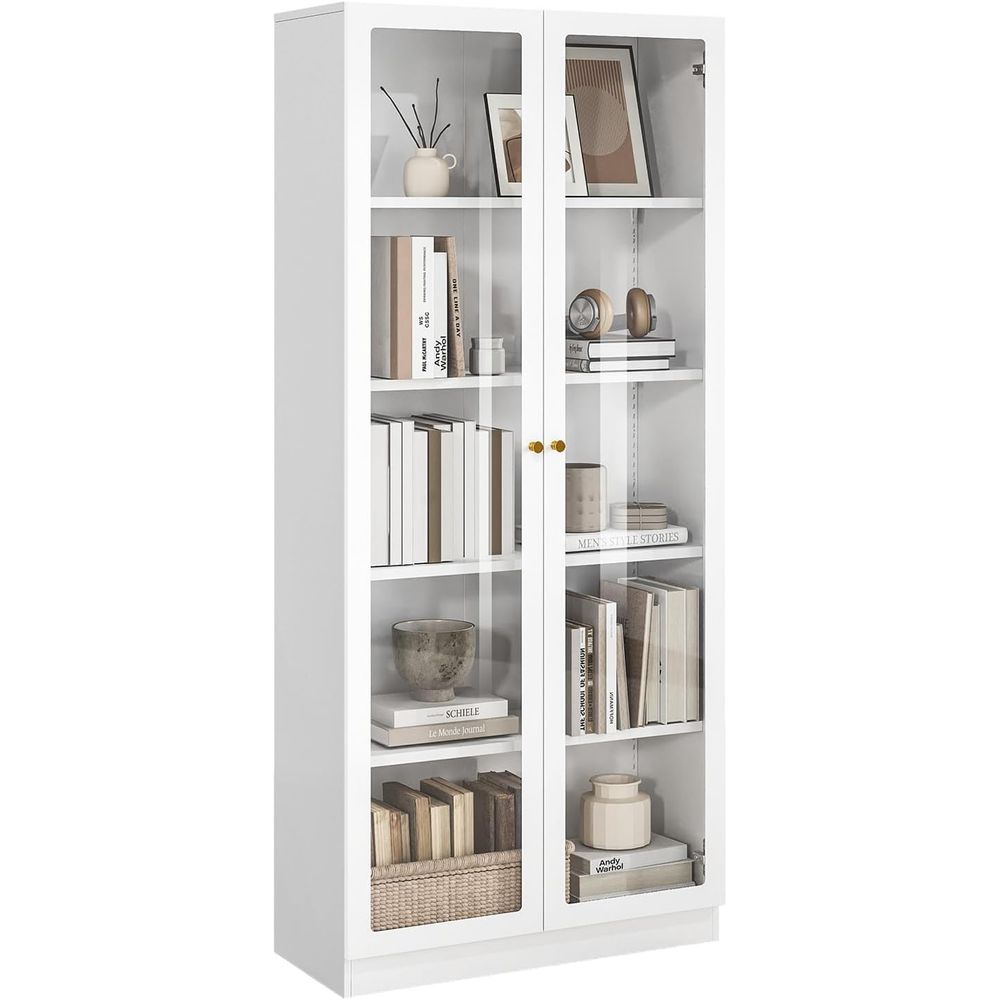 Office Storage Cabinet - 70.87 Tall Metal Bookshelf, 5-Tier Display