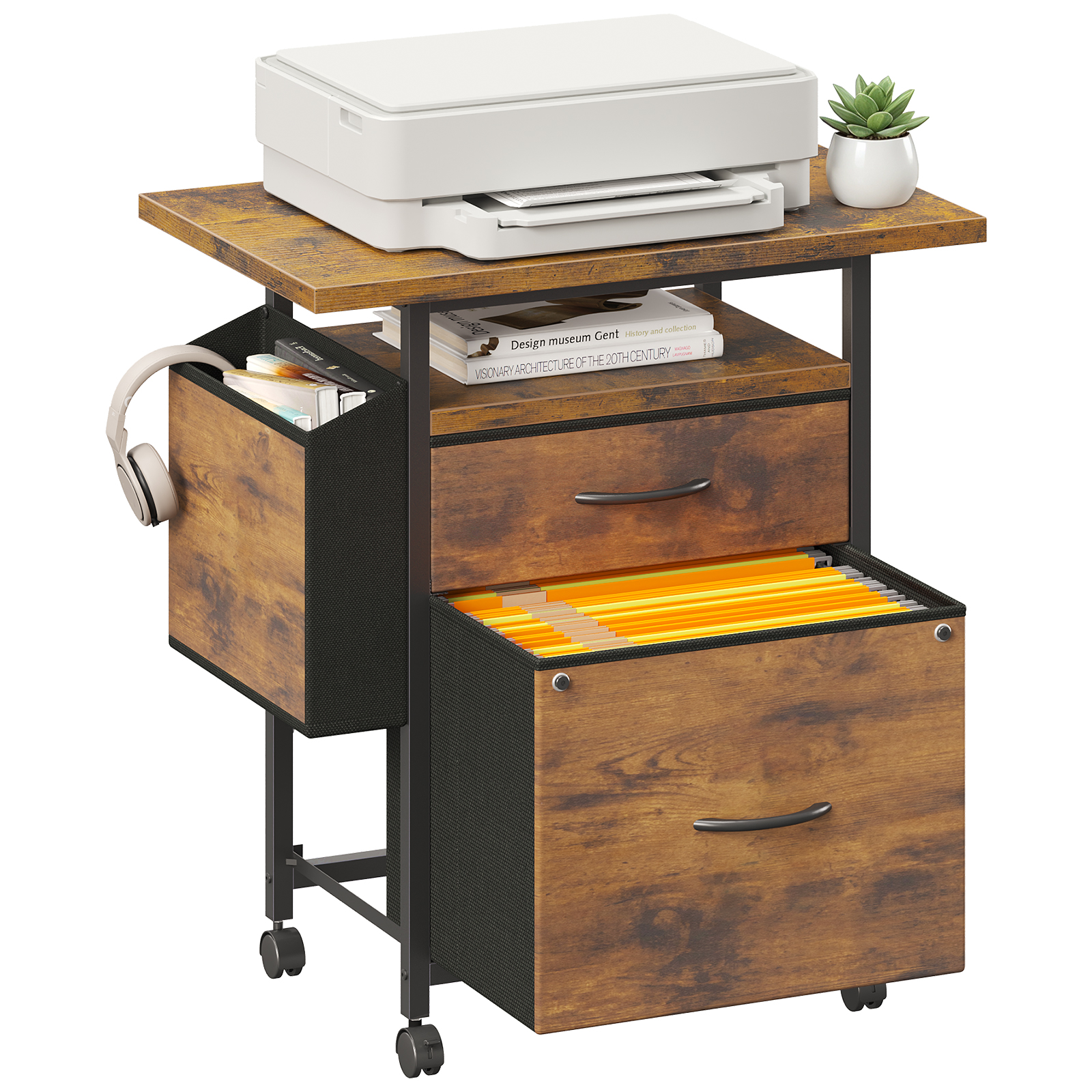 JHK Mobile File Cabinet with 2 - Office Furniture Dimensions recension och pris