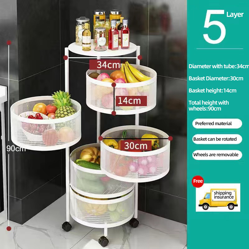 Metal Basket Kitchen Storage M - Cubicle Shelf Organizer recension och pris