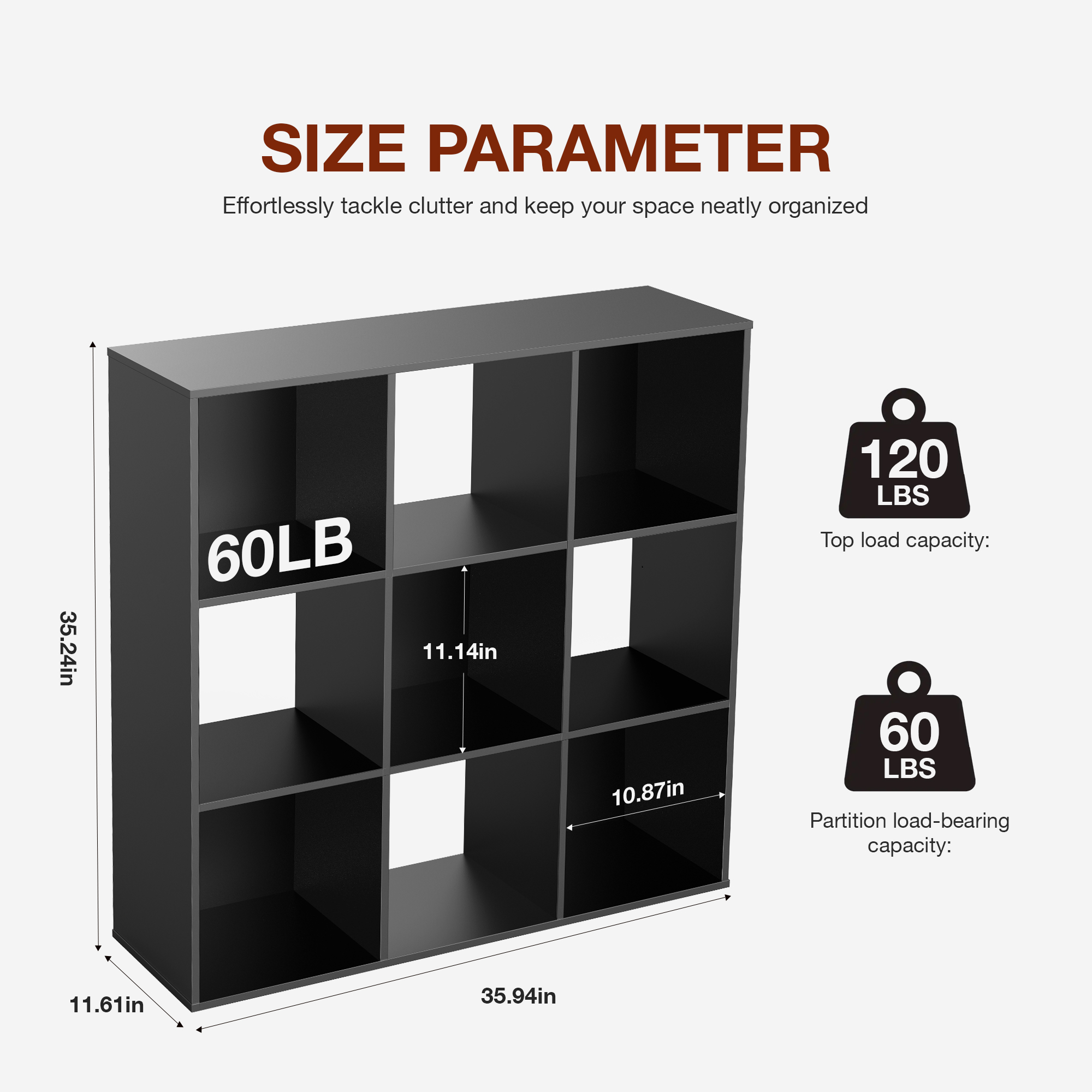 JHK 9 Cube Storage Organizer W - Office Furniture Dimensions recension och pris
