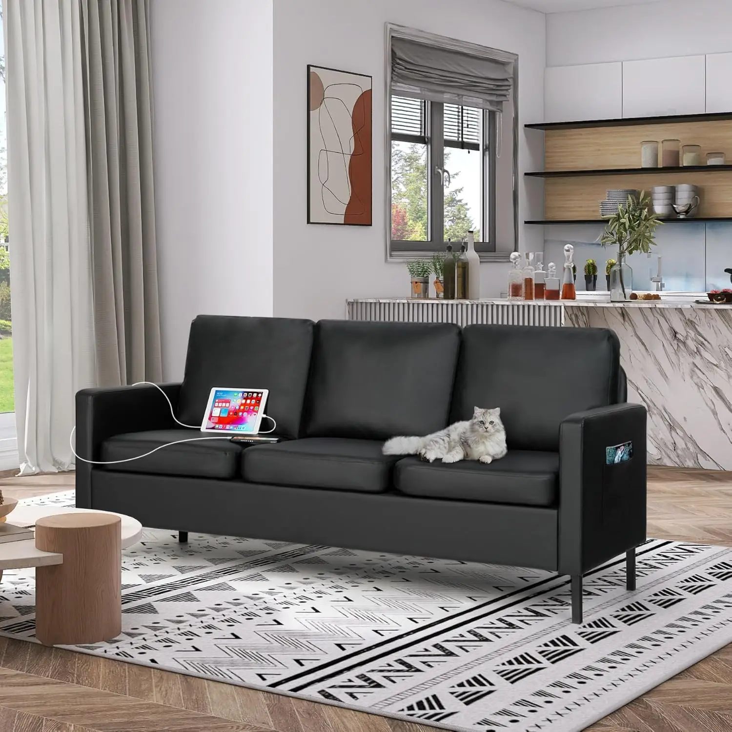 Modern Comfy Couch with  USB,  - Office Furniture Dimensions recension och pris