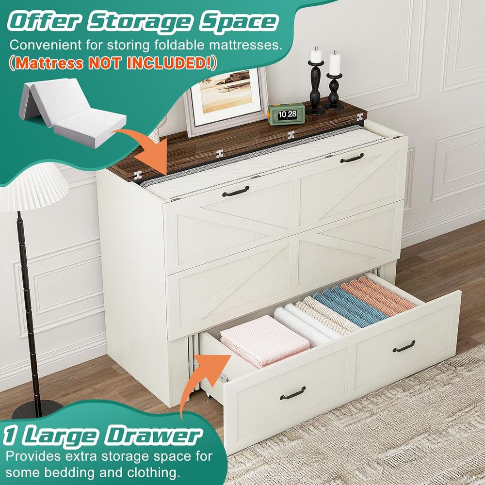 Murphy Chest Bed with Desk and - Office Storage Cabinet recension och pris
