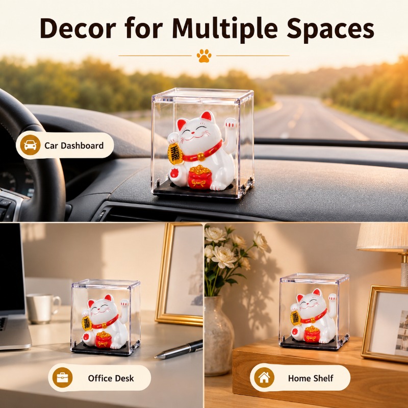 Mini Solar Lucky Cat Waving Ar - Cubicle Shelf Organizer recension och pris