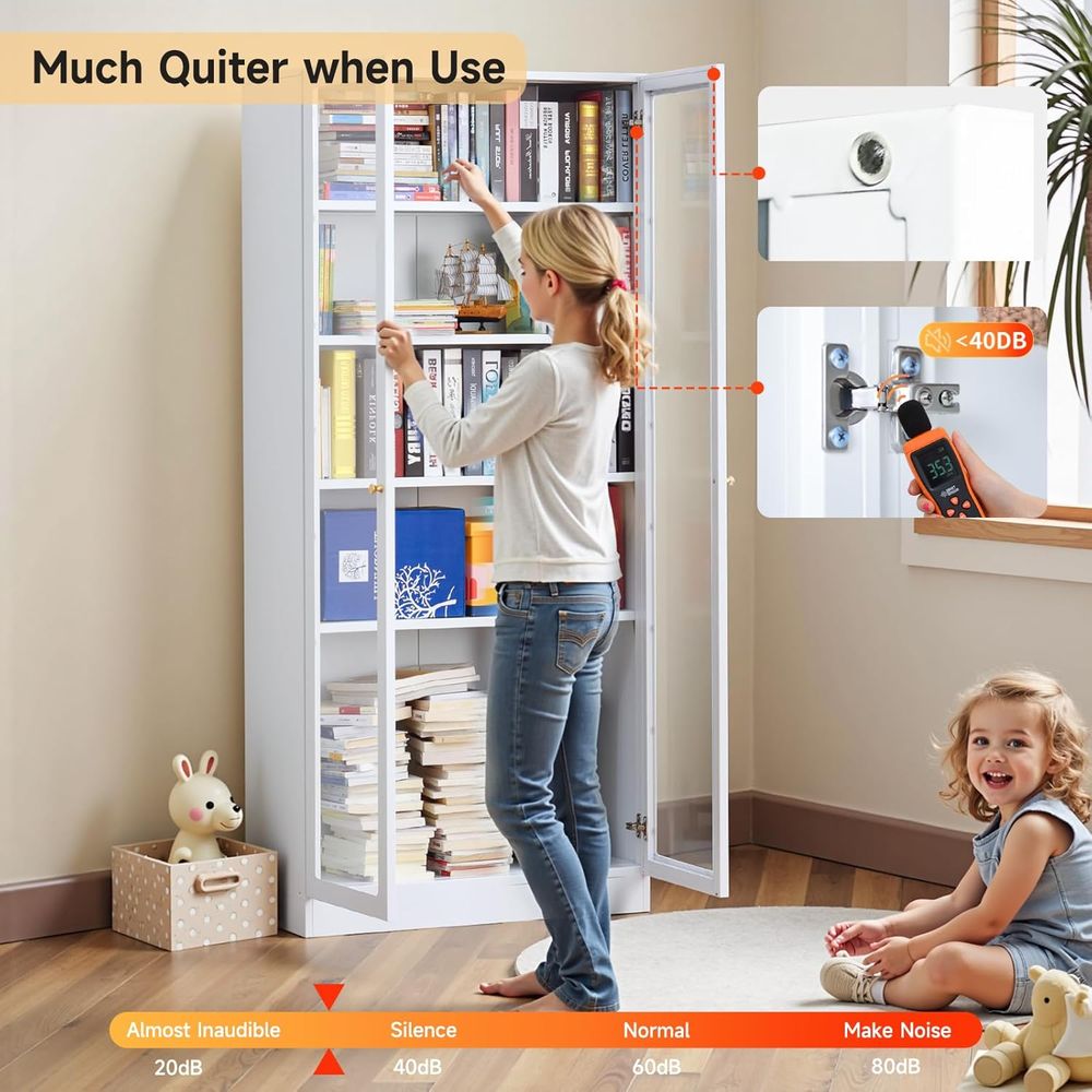 70.87 Tall Metal Bookshelf, 5- - Office Storage Cabinet recension och pris