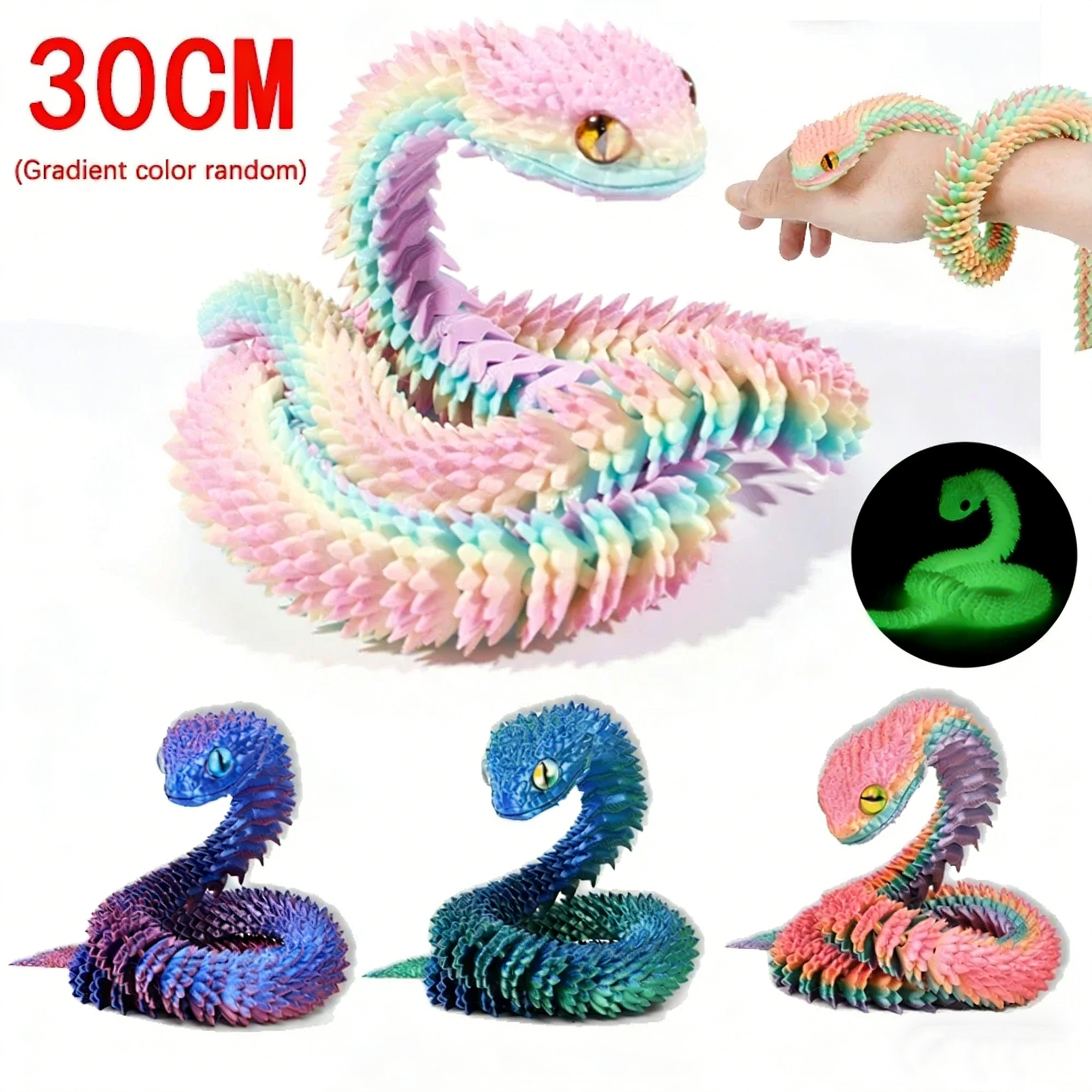 3D Printed Snake Decor 30cm Of - Cubicle Shelf Organizer recension och pris