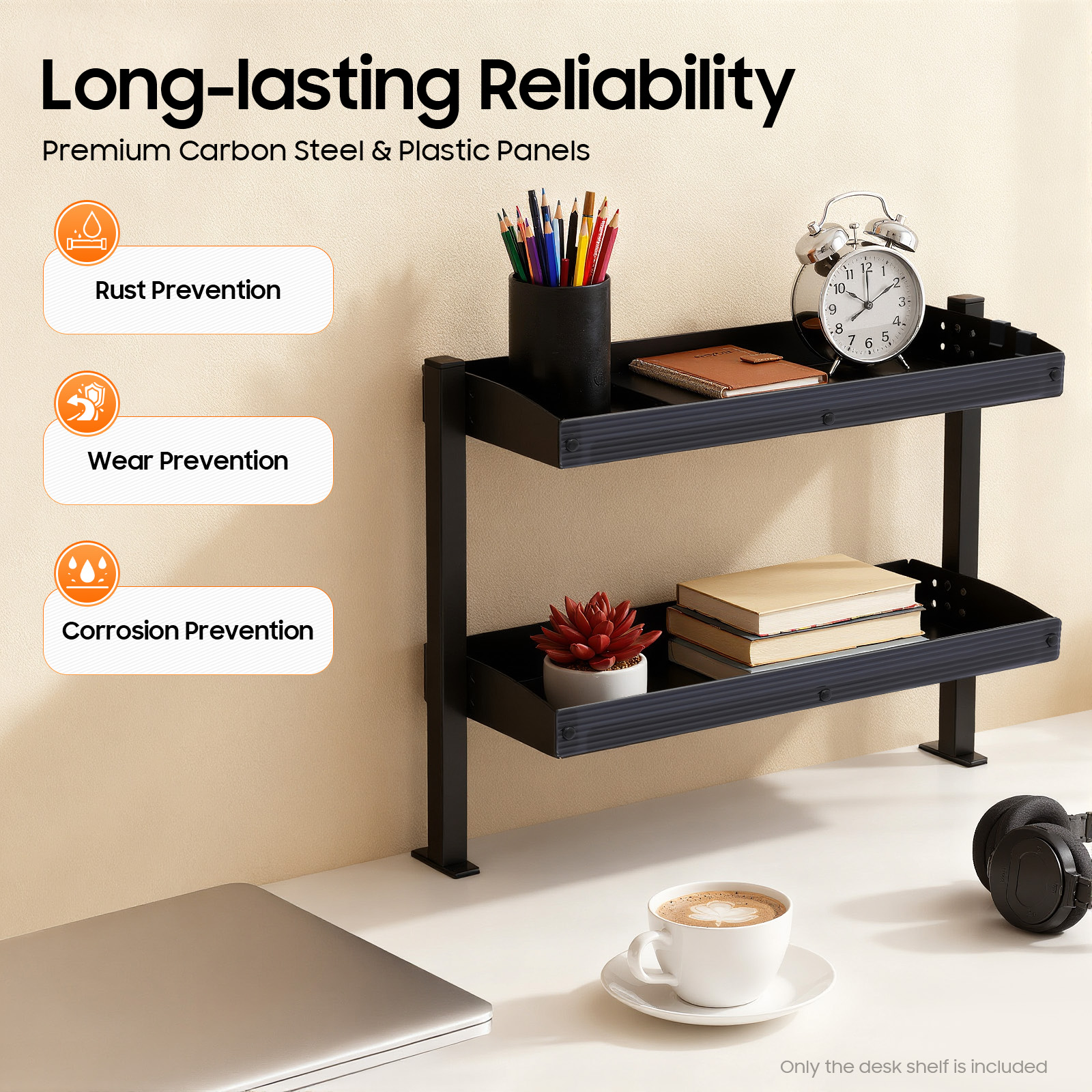 Clamp-on Desk Shelf,Desktop or - Cubicle Shelf Organizer recension och pris