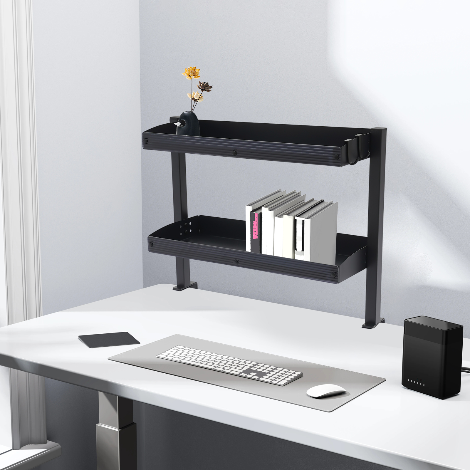 Clamp-on Desk Shelf,Desktop or - Cubicle Shelf Organizer recension och pris