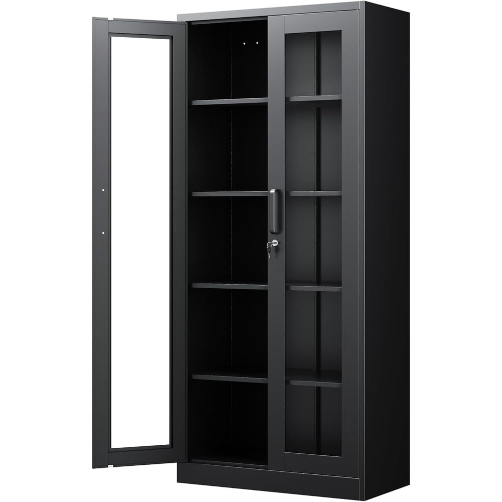 71 Metal Glass Display Cabinet - Office Storage Cabinet recension och pris