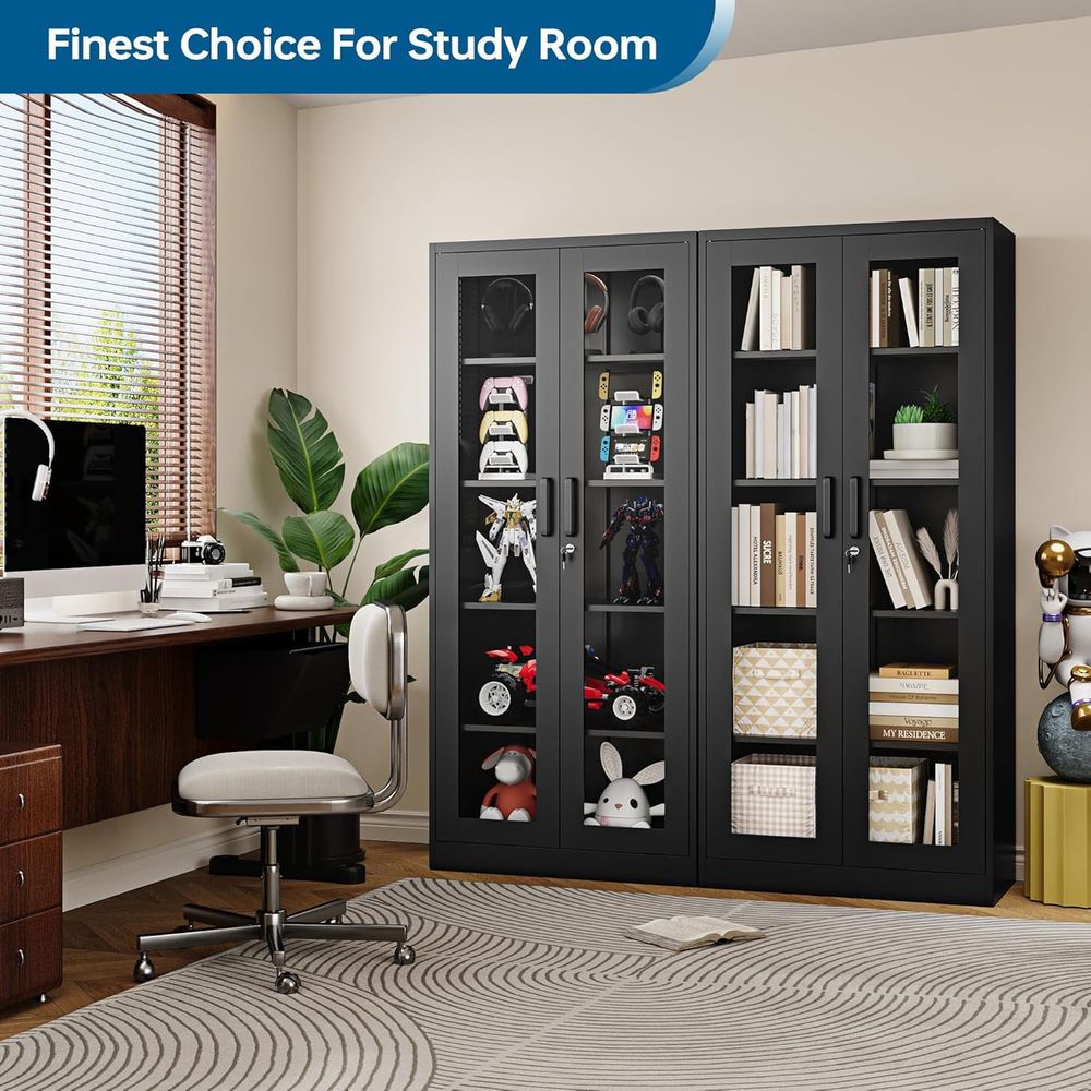 71 Metal Glass Display Cabinet - Office Storage Cabinet recension och pris