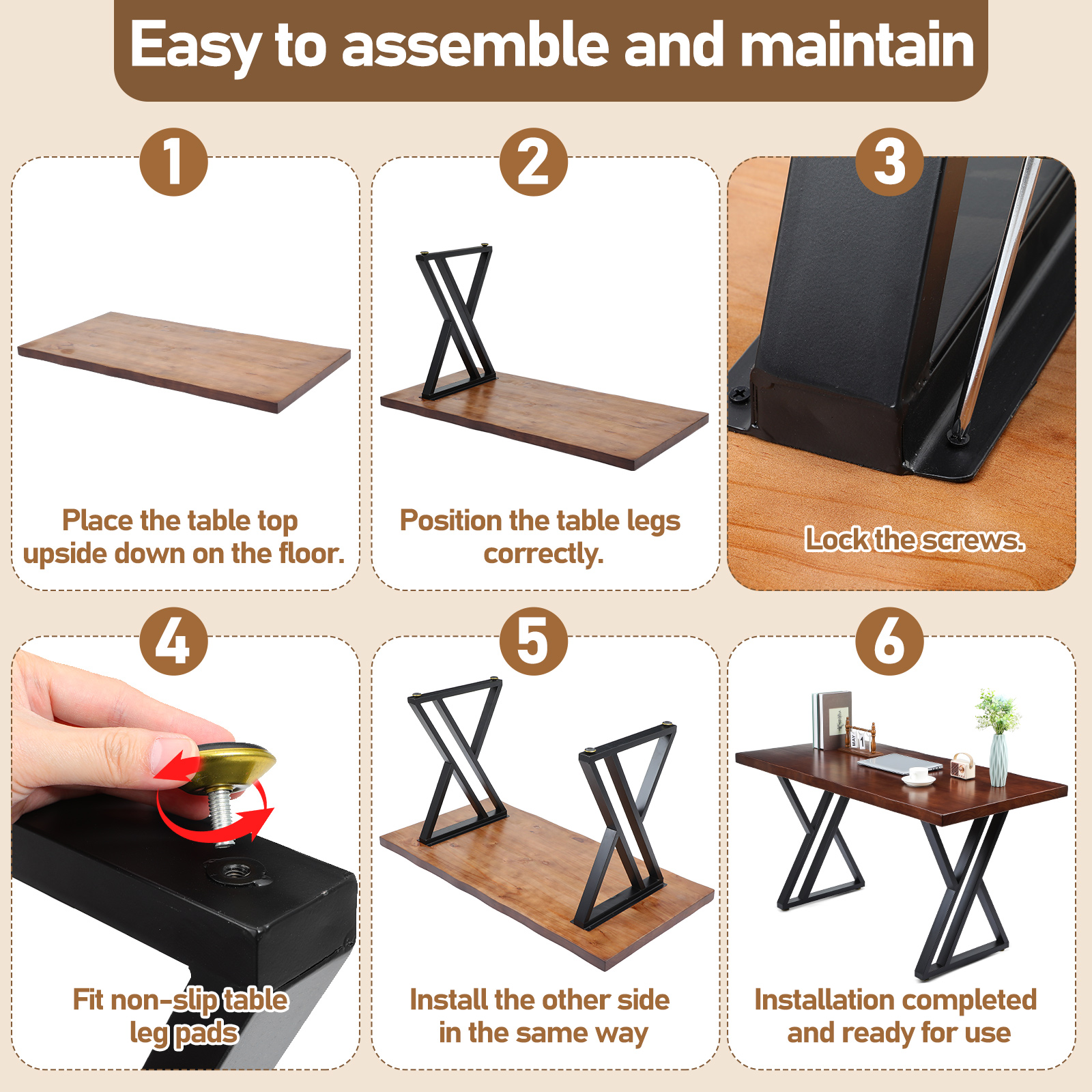 Heavy-Duty Solid Wood Computer - Office Furniture Dimensions recension och pris