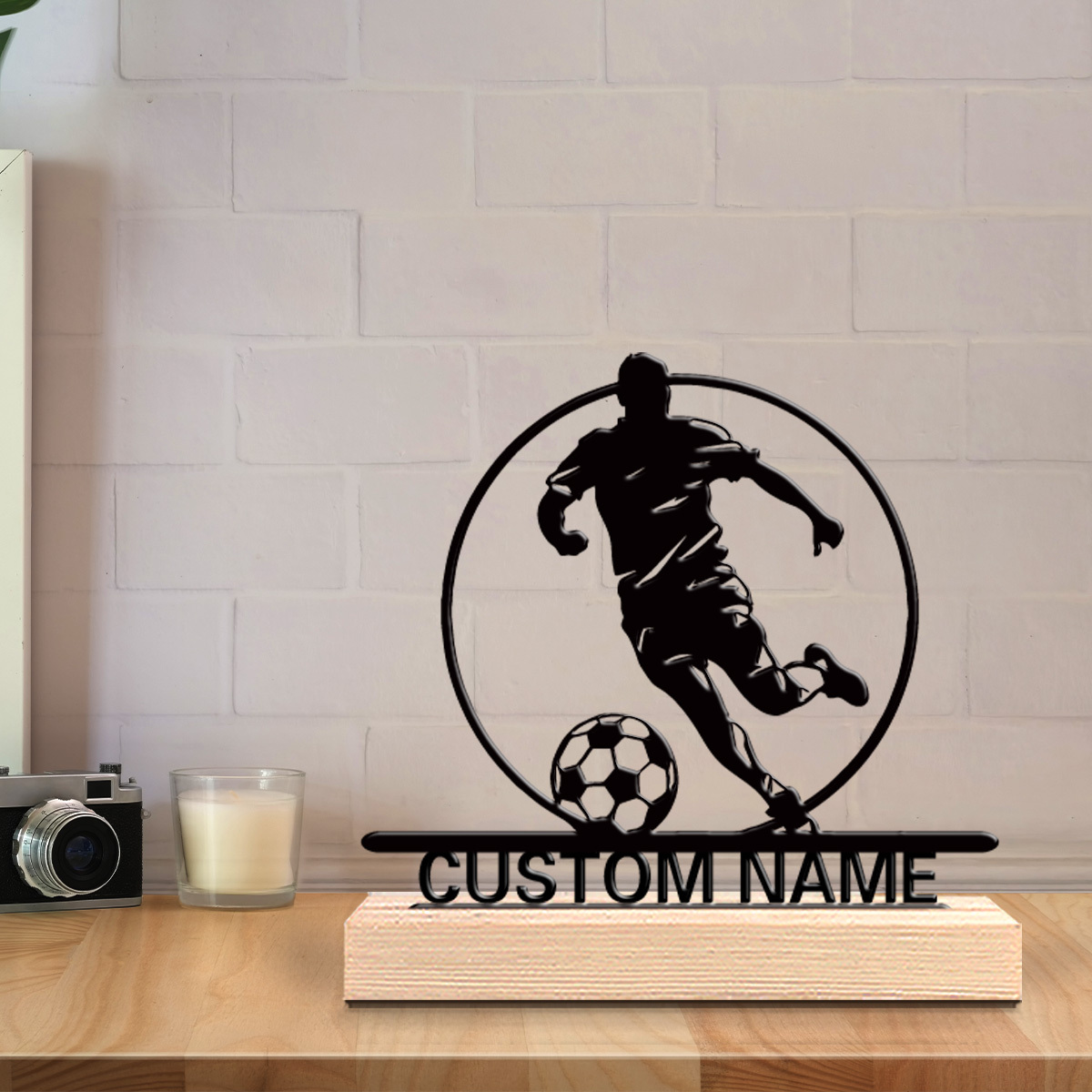 Custom Soccer Player Metal Sta - Office Furniture Table recension och pris