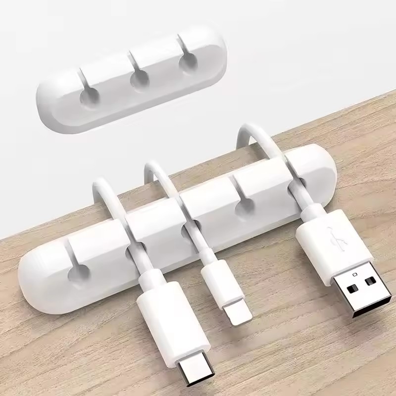 Silicone USB Cable Clip Winder - Office Furniture Table recension och pris