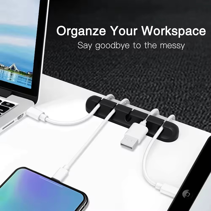 Silicone USB Cable Clip Winder - Office Furniture Table recension och pris