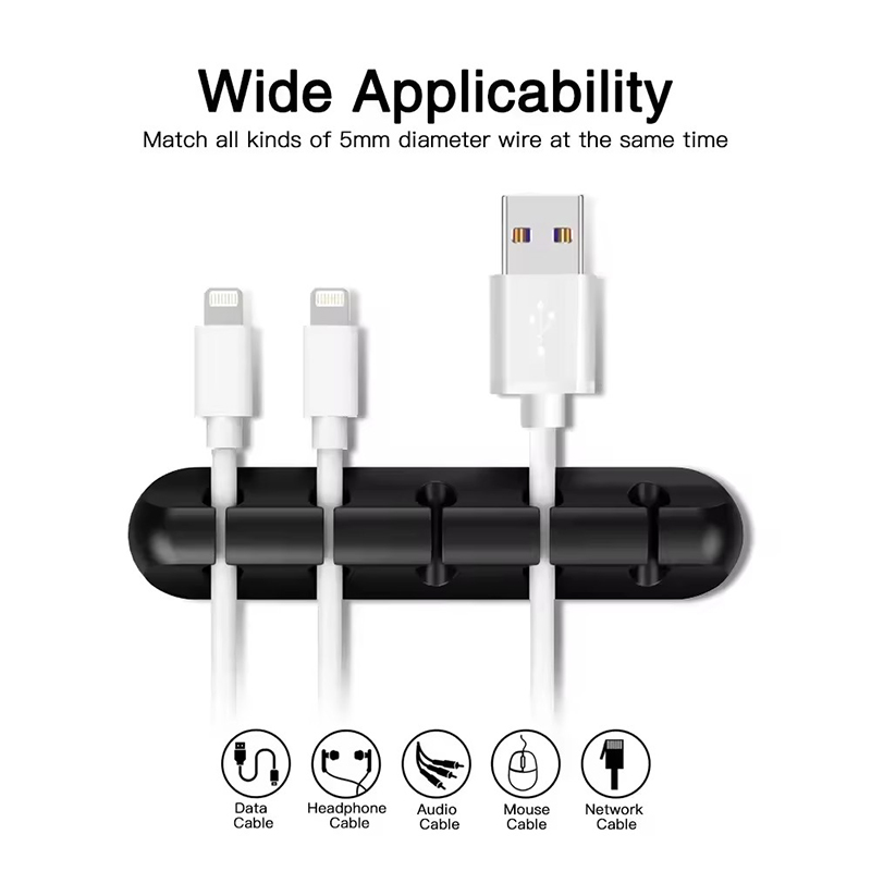 Silicone USB Cable Clip Winder - Office Furniture Table recension och pris
