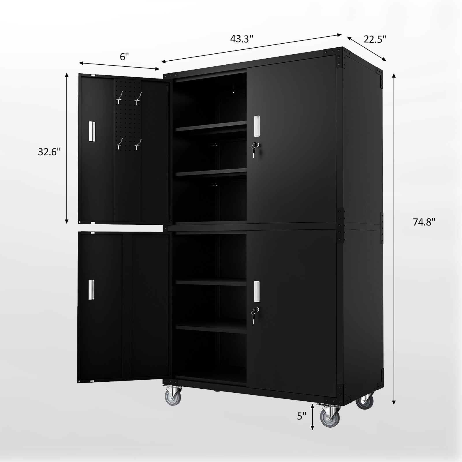 4-Door Garage Cabinet with Adj - Office Storage Cabinet recension och pris