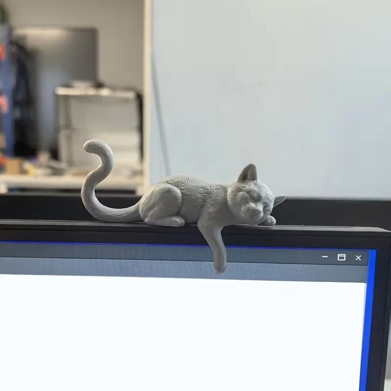 3D Printed Lazy Cat Monitor To - Cubicle Shelf Organizer recension och pris