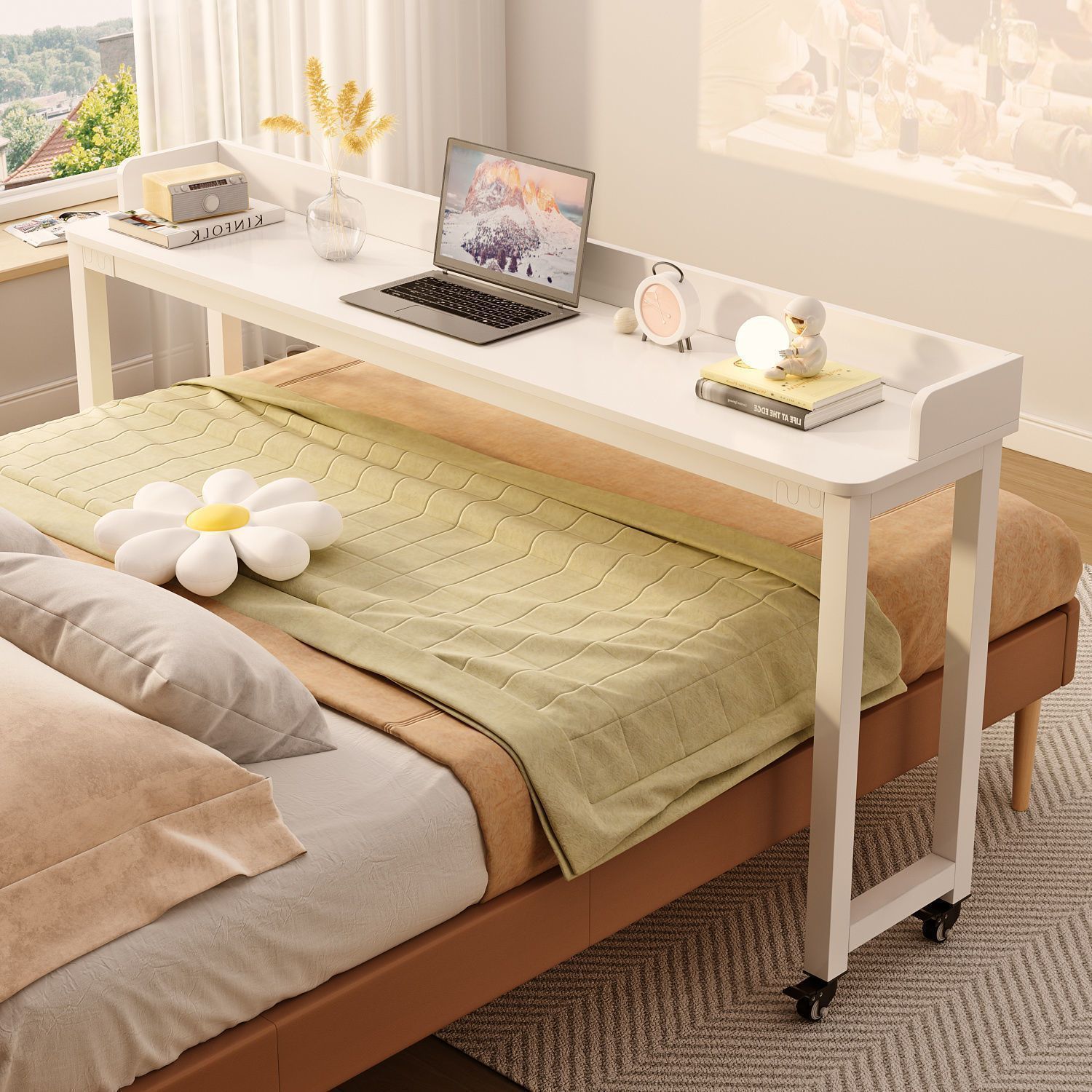 Adjustable Cross Bed Desk Dorm - Office Furniture Removal recension och pris