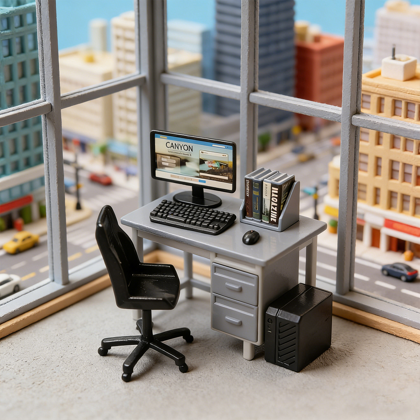 Miniature desk computer set: m - Office Furniture Table recension och pris