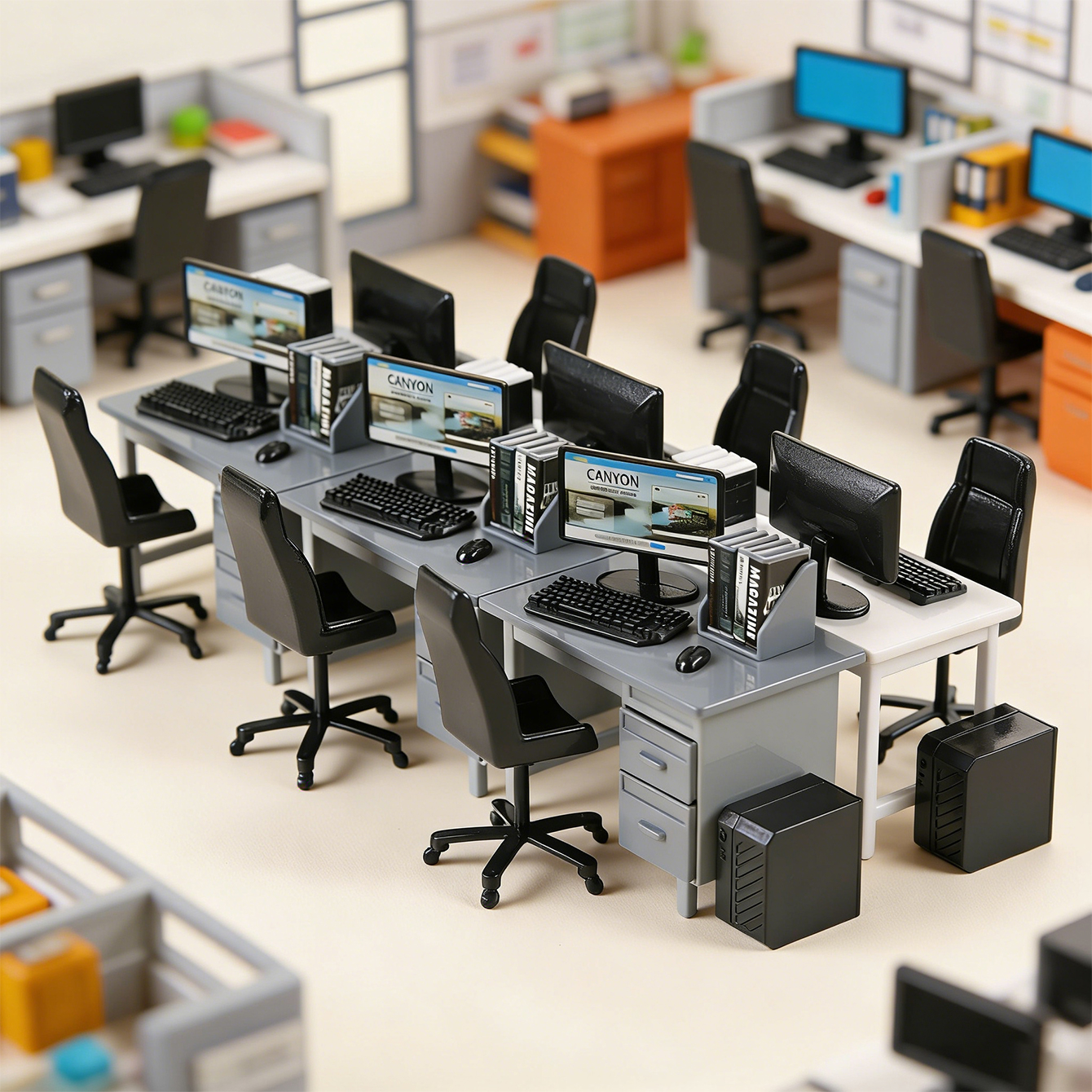 Miniature desk computer set: m - Office Furniture Table recension och pris