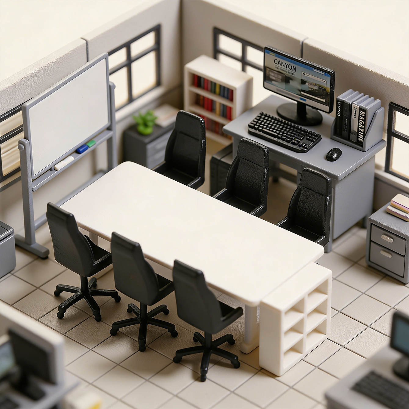 Miniature desk computer set: m - Office Furniture Table recension och pris