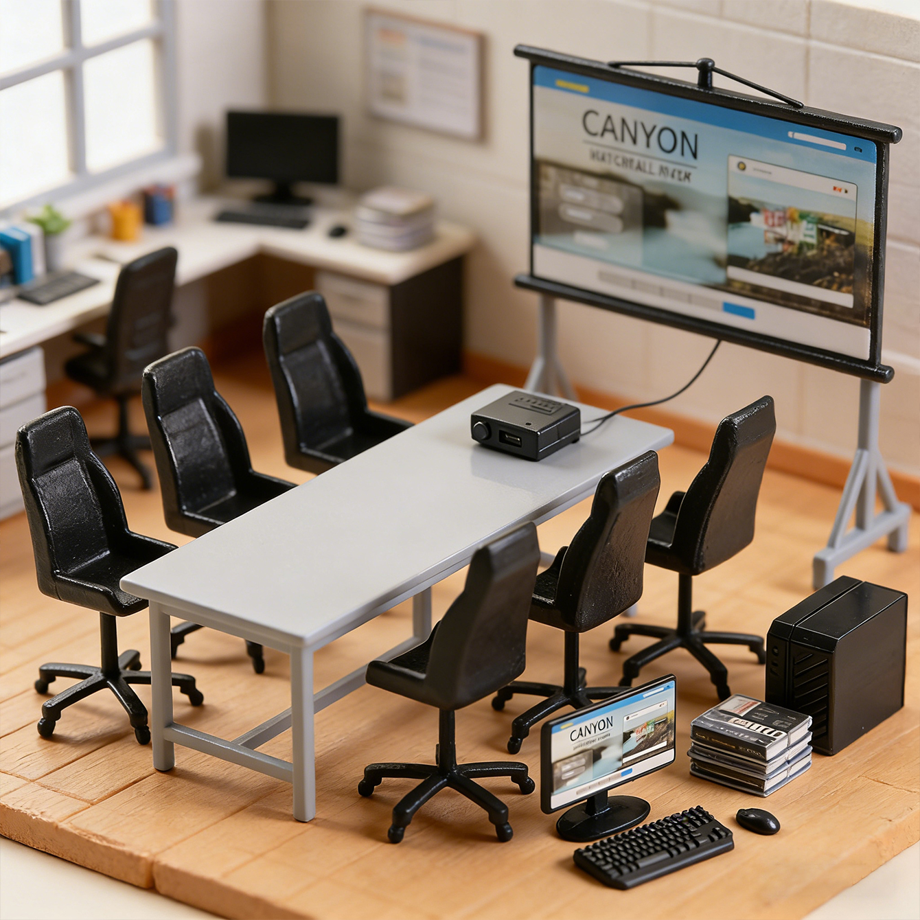 Miniature desk computer set: m - Office Furniture Table recension och pris