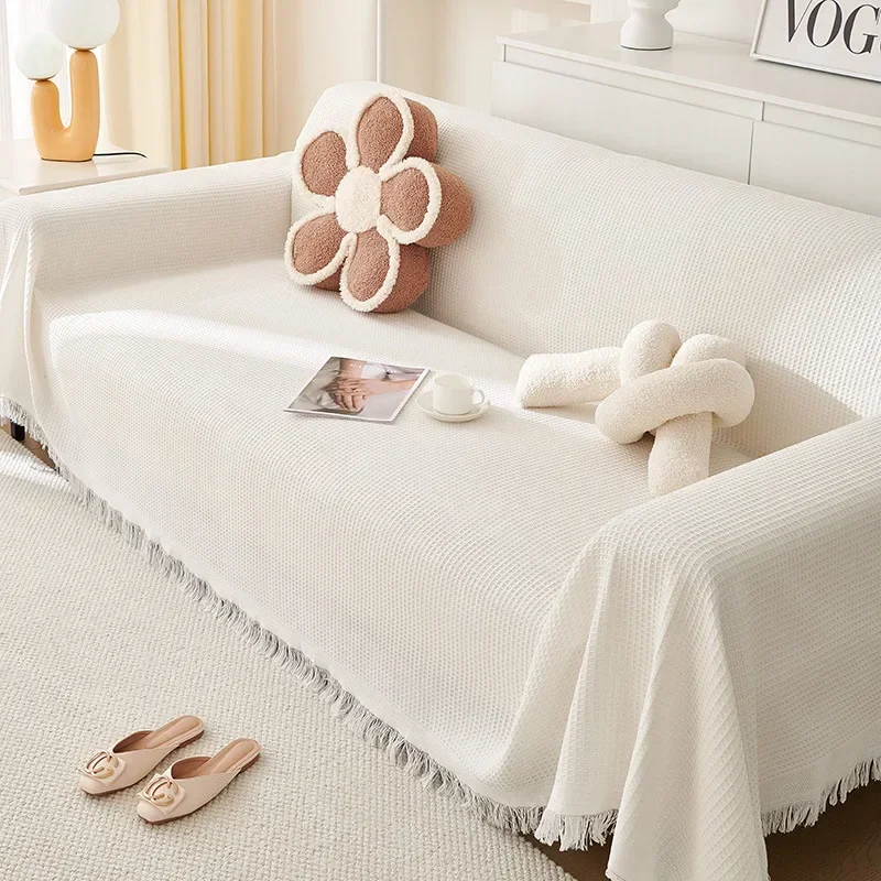 Woven Cotton Sofa Cover Blanke - Office Furniture Dimensions recension och pris