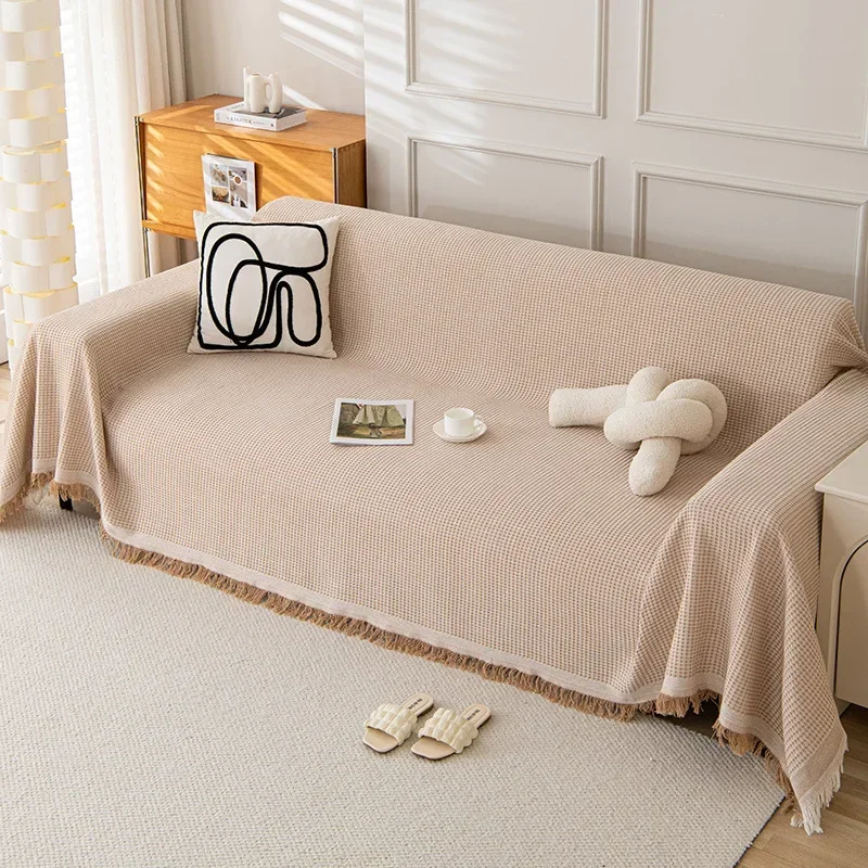 Woven Cotton Sofa Cover Blanke - Office Furniture Dimensions recension och pris