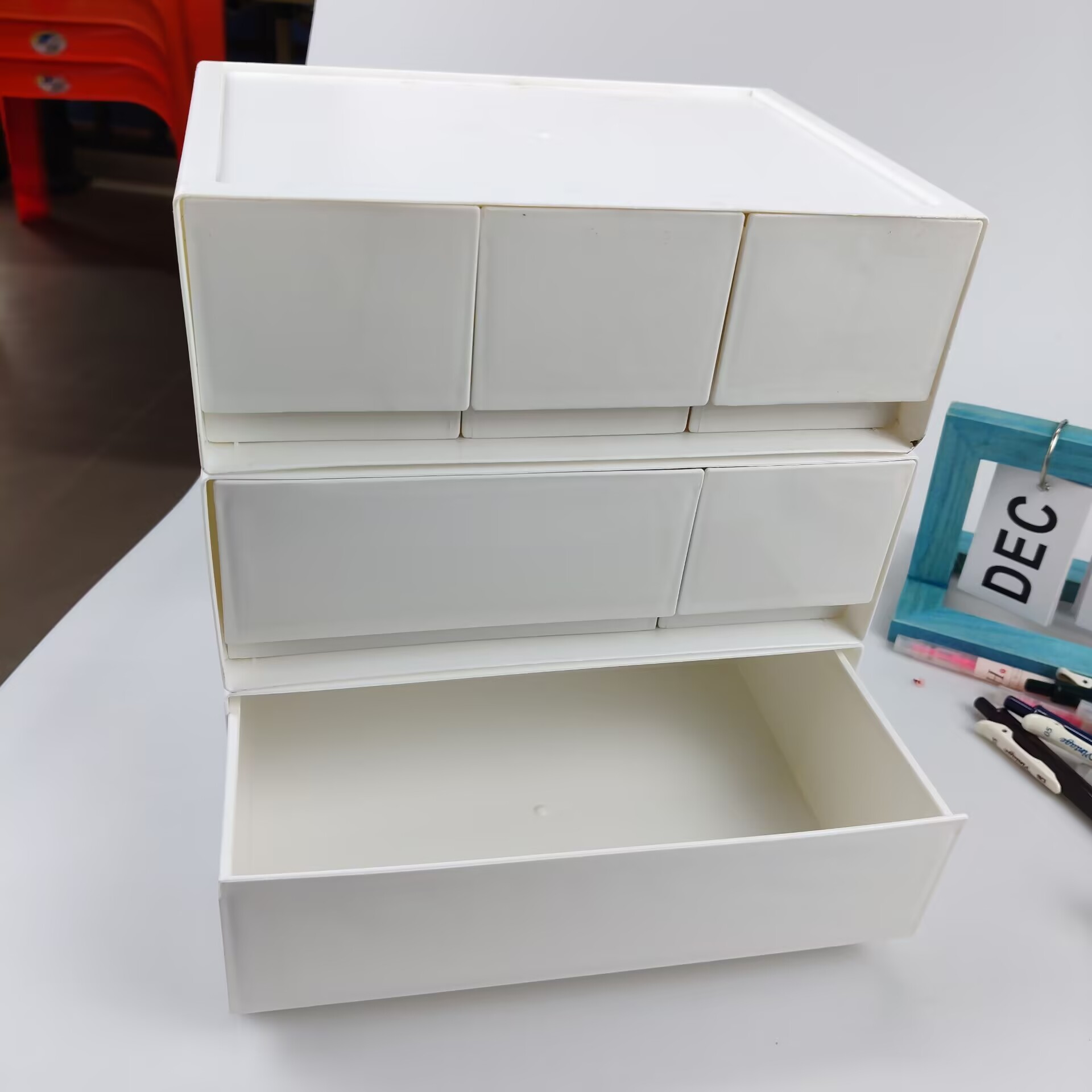 Desktop Storage Box, Drawer, C - Cubicle Shelf Organizer recension och pris