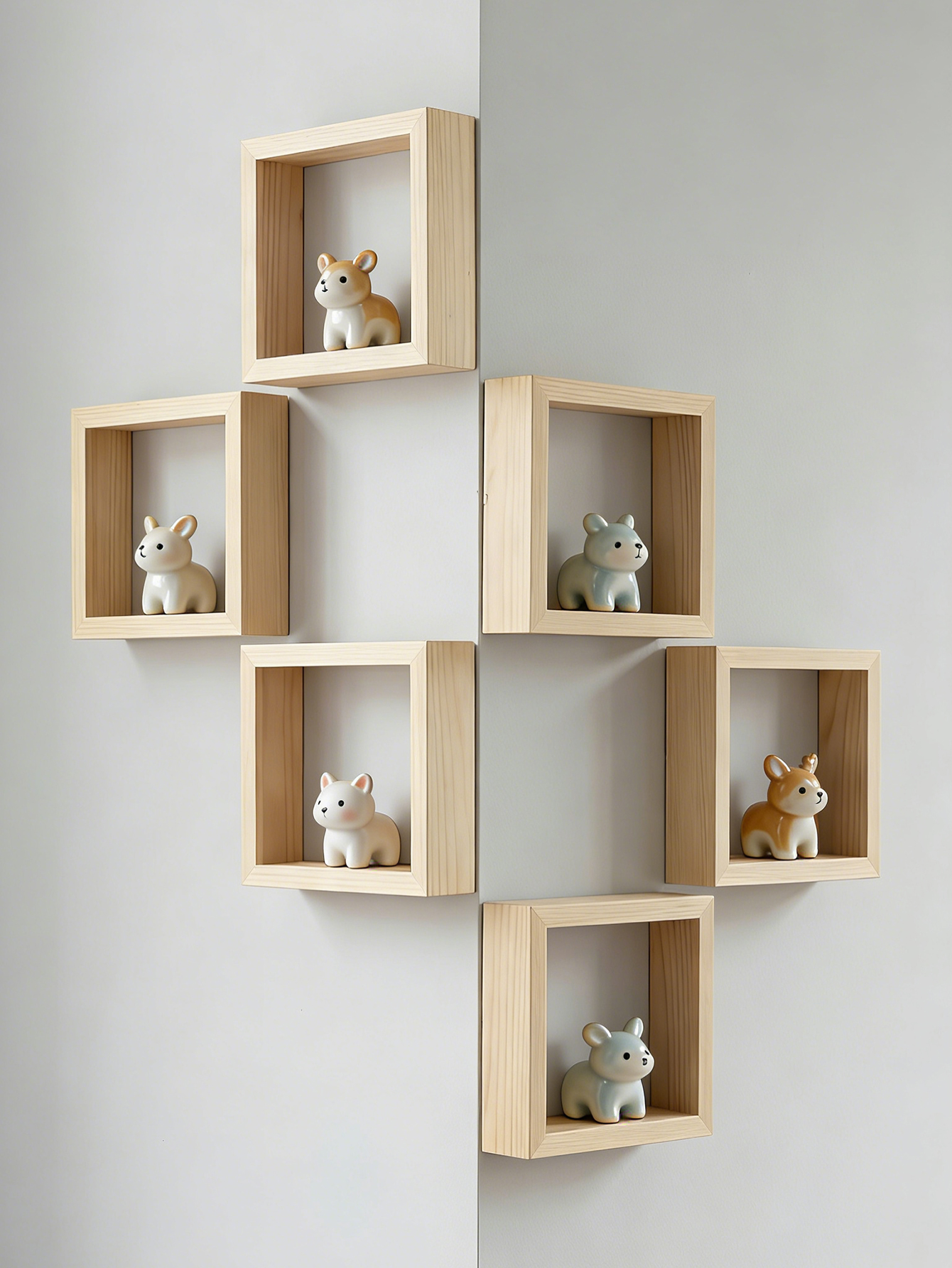 Wooden Cube Wall Shelves Mini  - Cubicle Shelf Organizer recension och pris