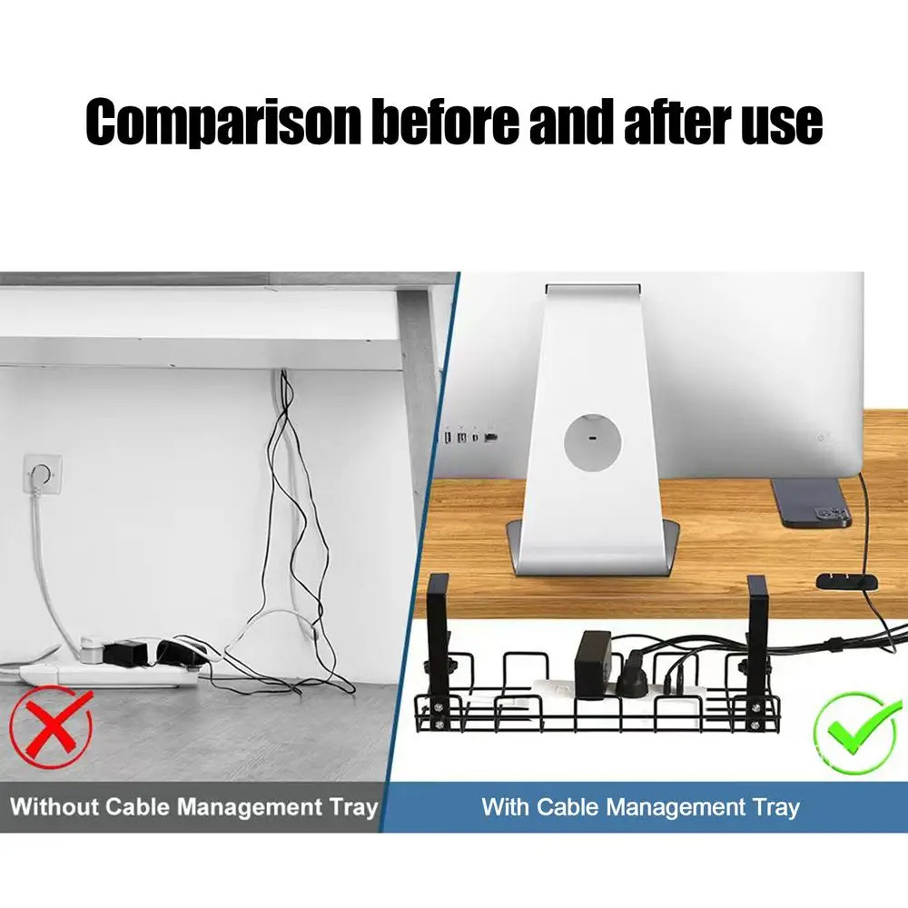 Cable Management Box Under Des - Cubicle Shelf Organizer recension och pris