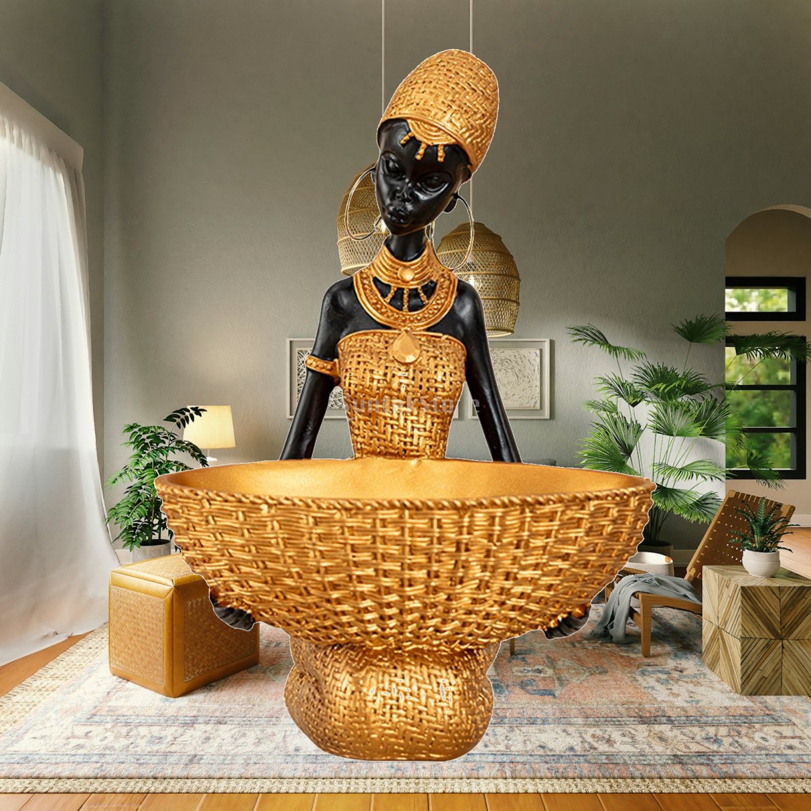Luxury African Woman Statue Re - Cubicle Shelf Organizer recension och pris