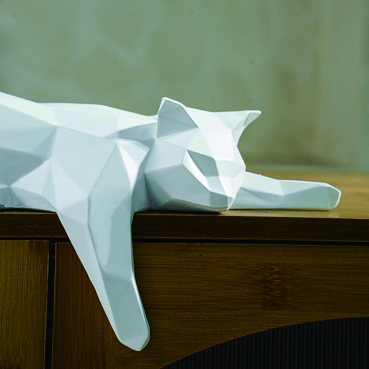 White Black Cat Statue - Geome - Cubicle Shelf Organizer recension och pris