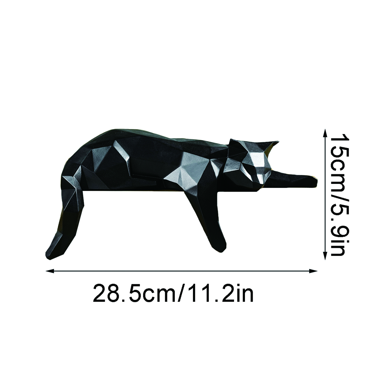 White Black Cat Statue - Geome - Cubicle Shelf Organizer recension och pris