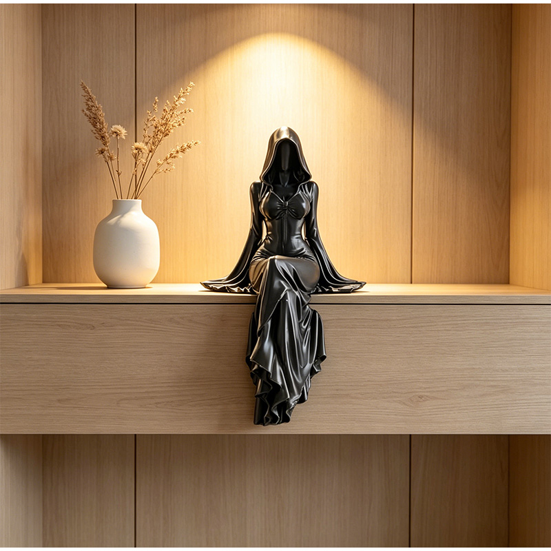 Lady Reaper Sitting Statue 3d  - Cubicle Shelf Organizer recension och pris