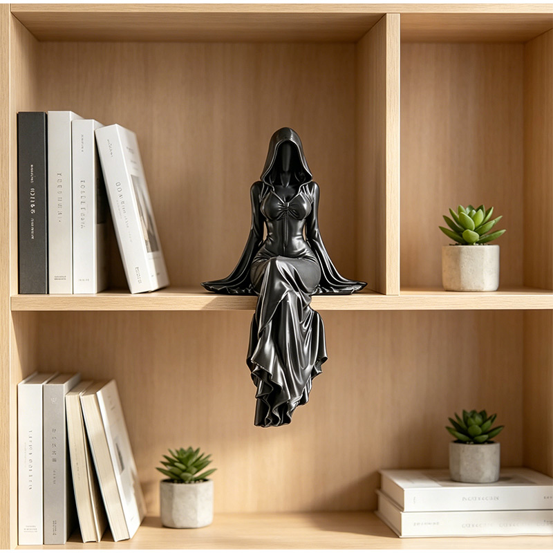 Lady Reaper Sitting Statue 3d  - Cubicle Shelf Organizer recension och pris